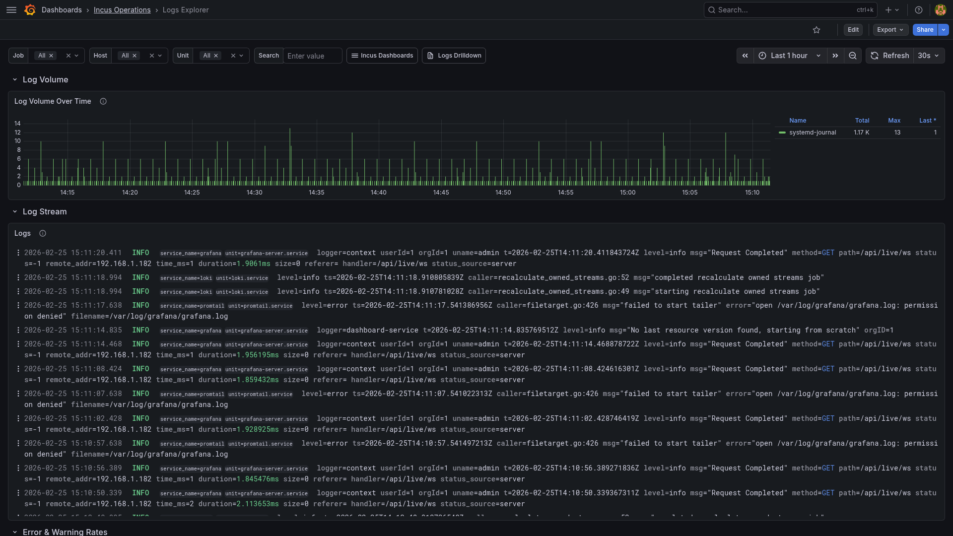 Logs Explorer